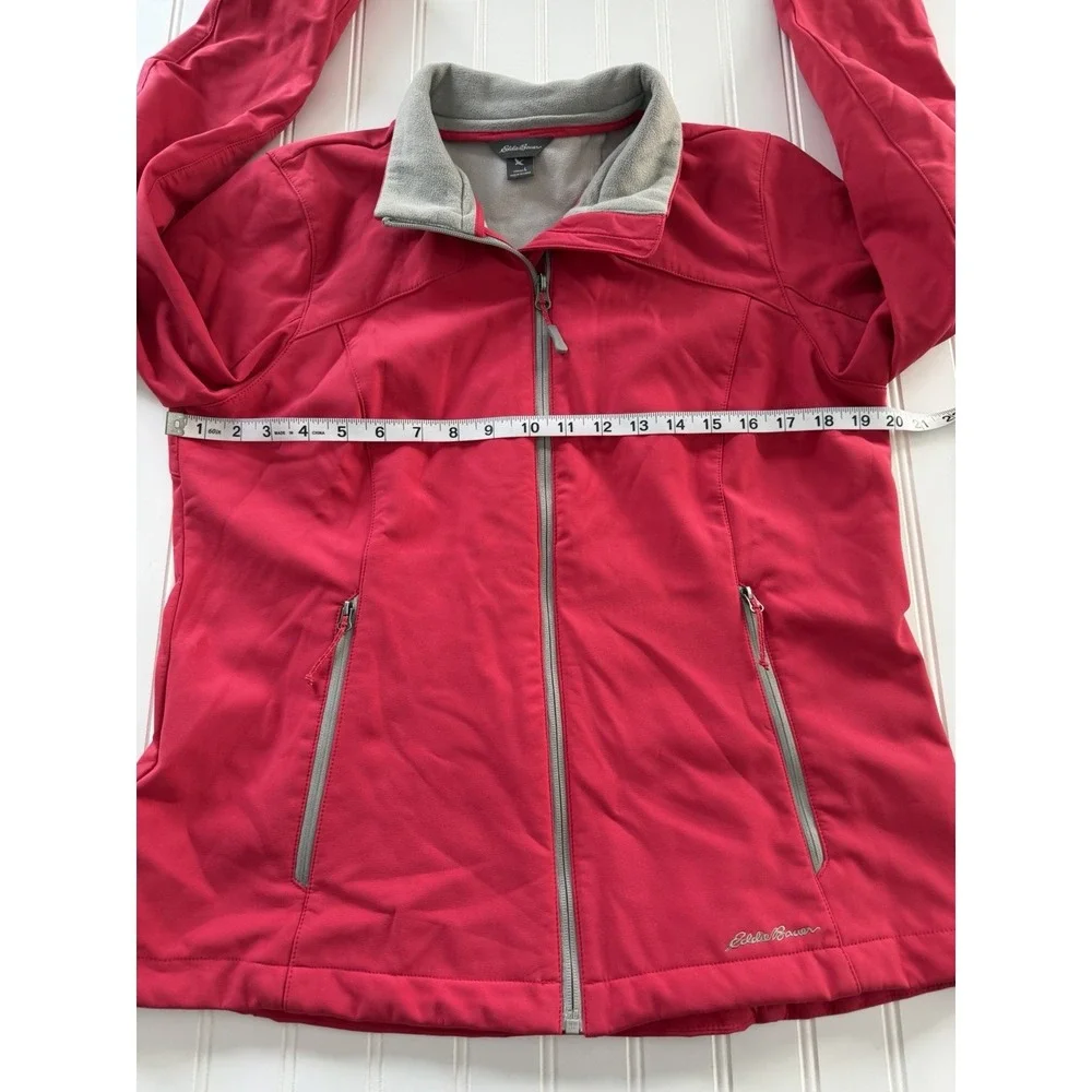 Eddie Bauer Women's Fleece Lined Jacket Large Pink Zip Pockets‎